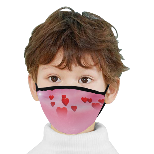 lovely romantic sky heart pattern for valentines day, mothers day, birthday, marriage - face mask Mouth Mask (30 Filters Included) (Non-medical Products)