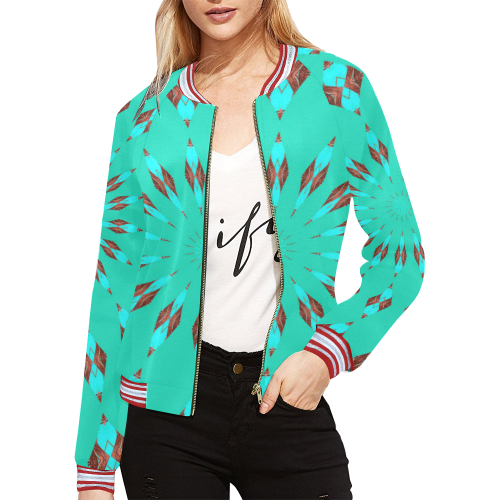 drum circle All Over Print Bomber Jacket for Women (Model H21)