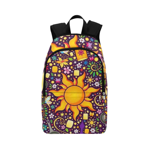 Woke Sun Dance Rave Festival Fabric Backpack for Adult (Model 1659)