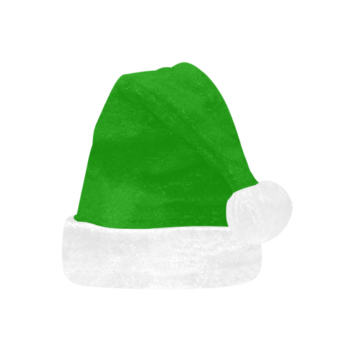 Holiday Bright Green and White Santa Hat