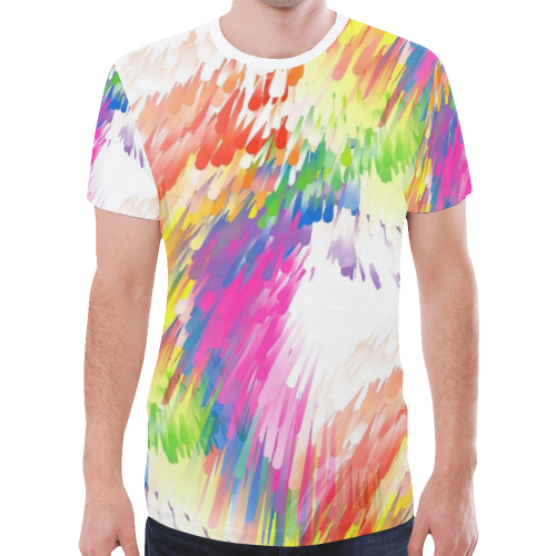Colors Popart by Nico Bielow New All Over Print T-shirt for Men/Large Size (Model T45)