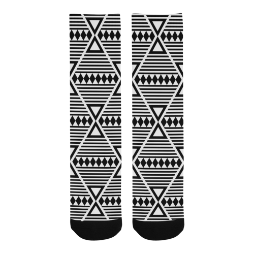 Black Aztec Tribal Trouser Socks