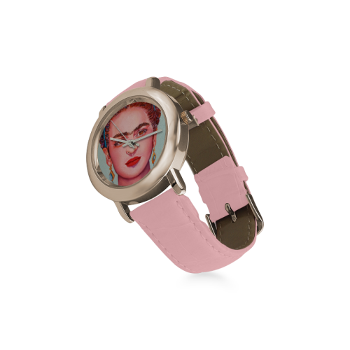 FRIDA Women's Rose Gold Leather Strap Watch(Model 201)