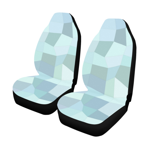 Pastel Blues Mosaic Car Seat Covers (Set of 2)