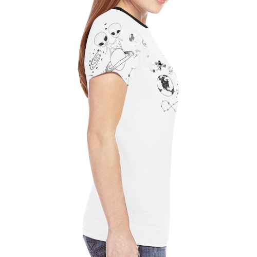 We, eternally united to new worlds. New All Over Print T-shirt for Women (Model T45)