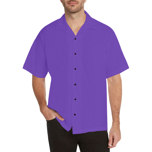 casual purple Hawaiian Shirt (Model T58)
