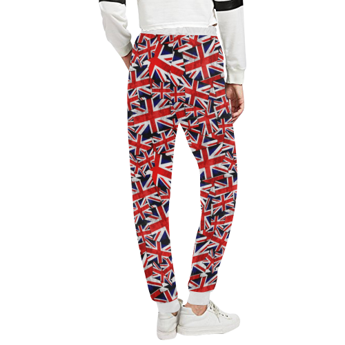 Union Jack British UK Flag - White Unisex All Over Print Sweatpants (Model L11)