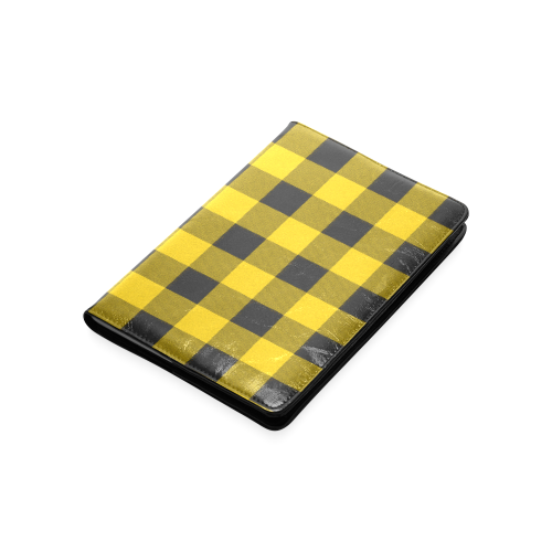 yellow  black plaid Custom NoteBook A5