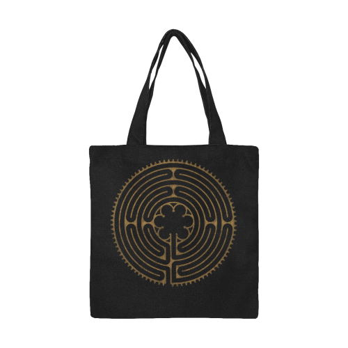 Sacred Geometry Symbol - Chartres Labyrinth 2 All Over Print Canvas Tote Bag/Small (Model 1697)