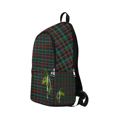 Tartan With Flower And Bird Fabric Backpack for Adult (Model 1659)