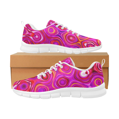 colorful abstract pattern Women's Breathable Running Shoes/Large (Model 055)