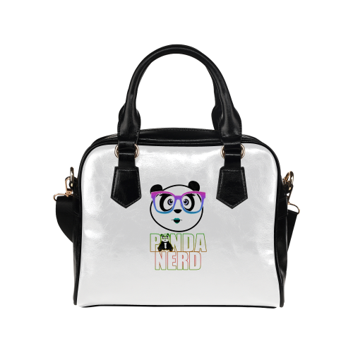 Panda Nerd Girl - Rainbow Shoulder Handbag (Model 1634)