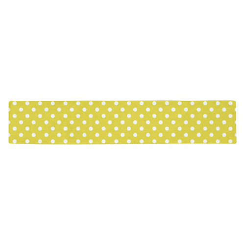 Yellow Polka Dot Table Runner 14x72 inch