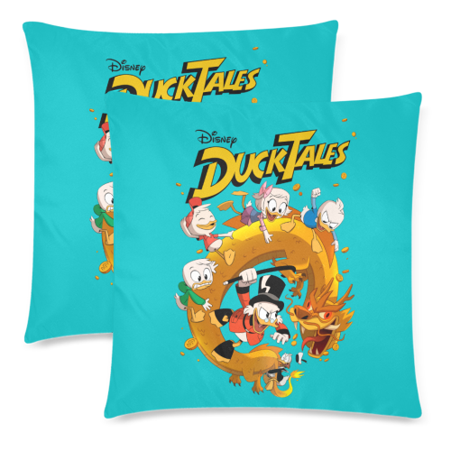 DuckTales Custom Zippered Pillow Cases 18"x 18" (Twin Sides) (Set of 2)