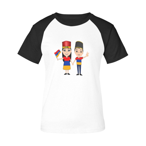 Viva Armenia Women's Raglan T-Shirt/Front Printing (Model T62)