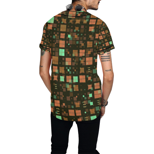 small geo fun A by JamColors All Over Print Baseball Jersey for Men (Model T50)