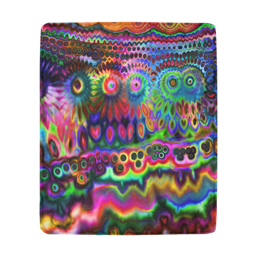 Chromatic Rainbow Warp Ultra-Soft Micro Fleece Blanket 50"x60"