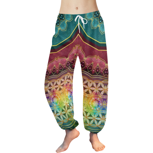 Breath Of Life Mandala Half Women's All Over Print Harem Pants (Model L18)