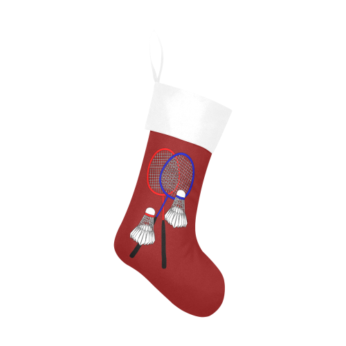 Badminton Rackets and Shuttlecocks Sports Red Christmas Stocking