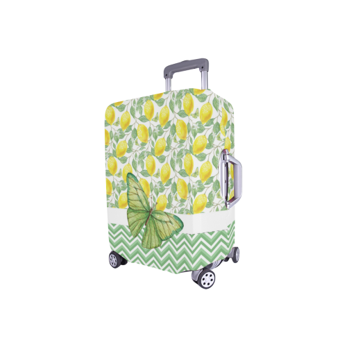 Butterfly And Lemons Luggage Cover/Small 18"-21"