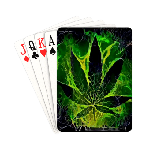 Acid Leaf (Black) Playing Cards 2.5"x3.5"