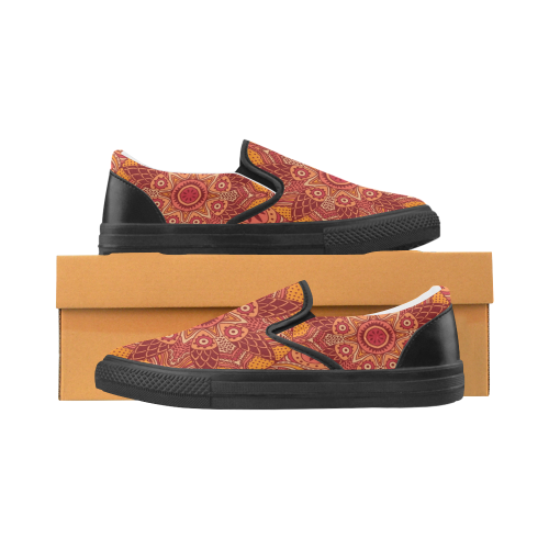 MANDALA SPICE OF LIFE Slip-on Canvas Shoes for Men/Large Size (Model 019)