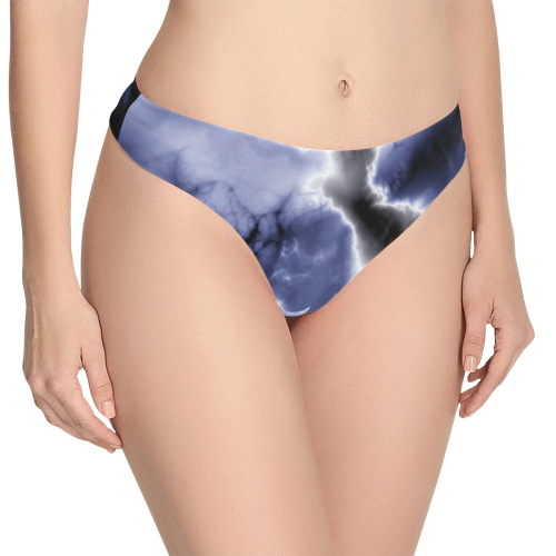 Winter Fractal 3 by JamColors Women's All Over Print Thongs (Model L30)