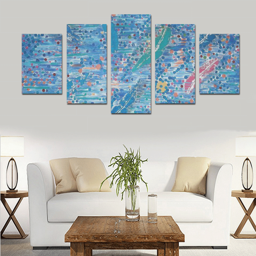water PAINTING Canvas Print Sets D (No Frame)