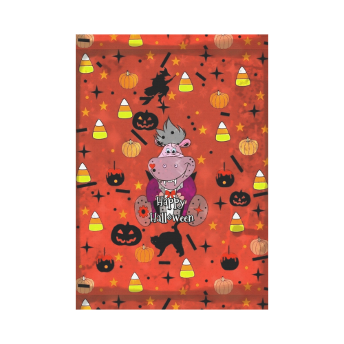 Halloween Hippo by Nico Bielow Garden Flag 28''x40'' （Without Flagpole）
