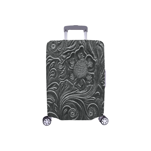 Embossed Silver Flowers Luggage Cover/Small 18"-21"