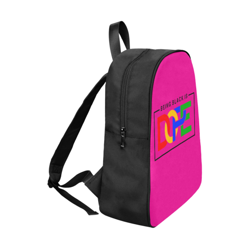 Being Black Is Dope Pink Fabric School Backpack (Model 1682) (Large)