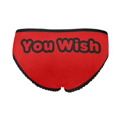 You Wish Back Black And Red Women's All Over Print Girl Briefs (Model L14)