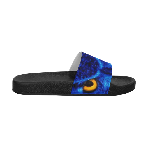 FLASHY BLUE OWL Women's Slide Sandals (Model 057)