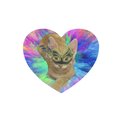 Precious Kitty Heart Shaped Mousepad Heart-shaped Mousepad