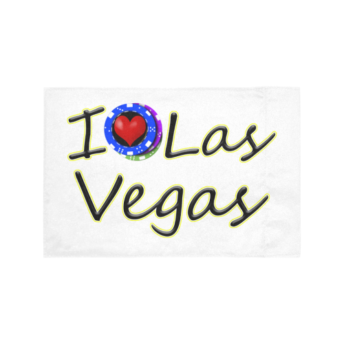 I Love Las Vegas / White Motorcycle Flag (Twin Sides)