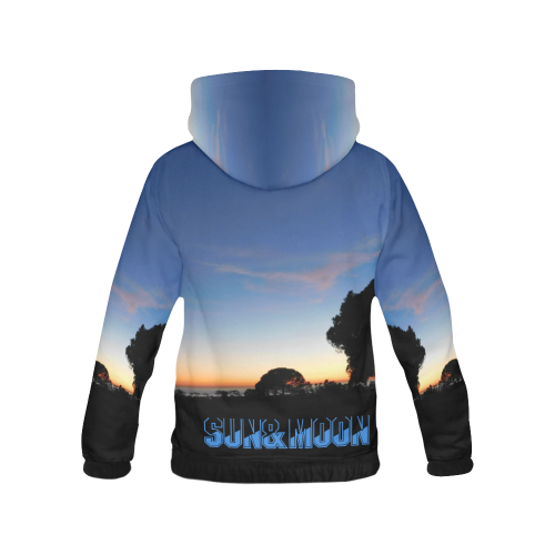 Sun&Moon Edge of Night Hoodie All Over Print Hoodie for Women (USA Size) (Model H13)