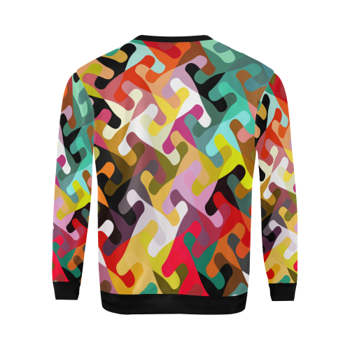 Colorful shapes All Over Print Crewneck Sweatshirt for Men (Model H18)