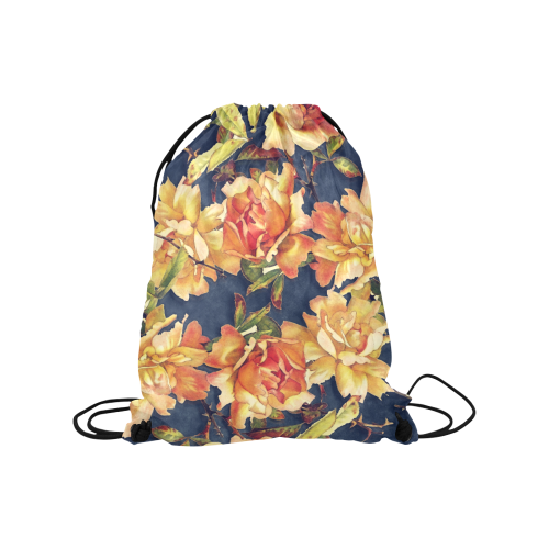 flowers #flowers #pattern #flora Medium Drawstring Bag Model 1604 (Twin Sides) 13.8"(W) * 18.1"(H)