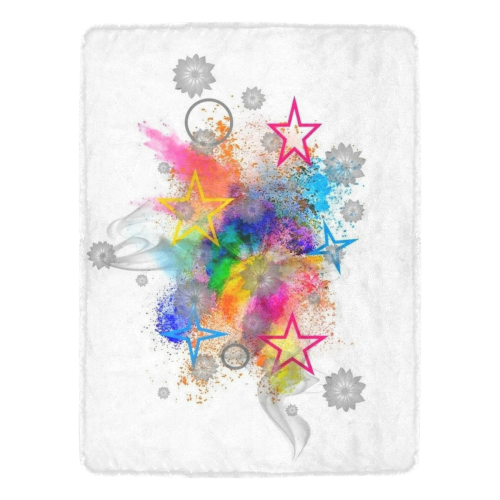 Stars Popart by Nico Bielow Ultra-Soft Micro Fleece Blanket 60"x80"