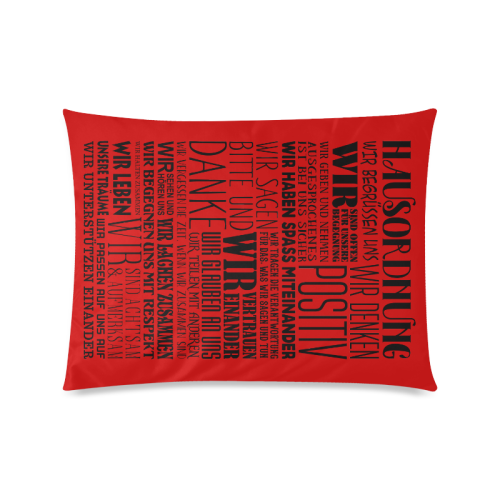 German House Rules - POSITIVE HAUSORDNUNG 1 Custom Zippered Pillow Case 20"x26"(Twin Sides)