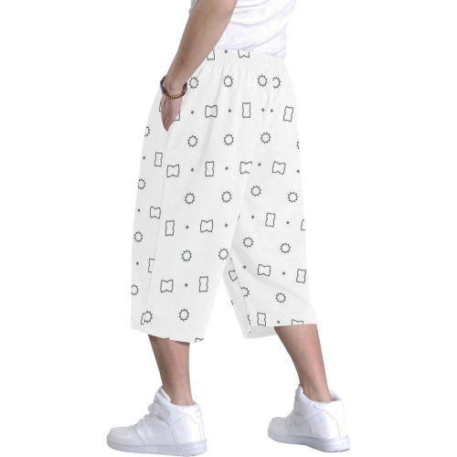 buttons and bows Men's All Over Print Baggy Shorts (Model L37)
