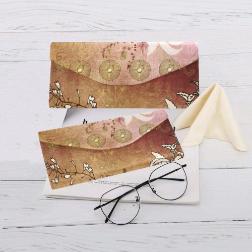 Wonderful floral design, vintage Custom Foldable Glasses Case
