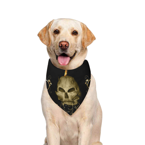 The golden skull Pet Dog Bandana/Large Size