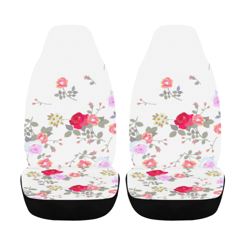 Flower LOVE Pattern Car Seat Cover Airbag Compatible (Set of 2)