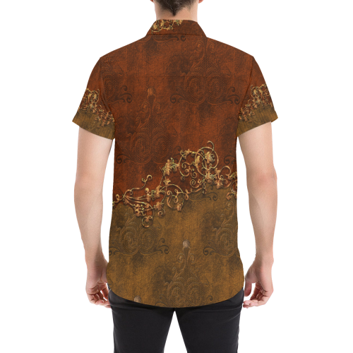 Amazing vintage design, floral elements Men's All Over Print Short Sleeve Shirt (Model T53)