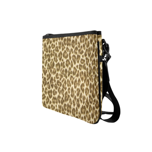 Leopard Fabric Animal Pattern Slim Clutch Bag (Model 1668)
