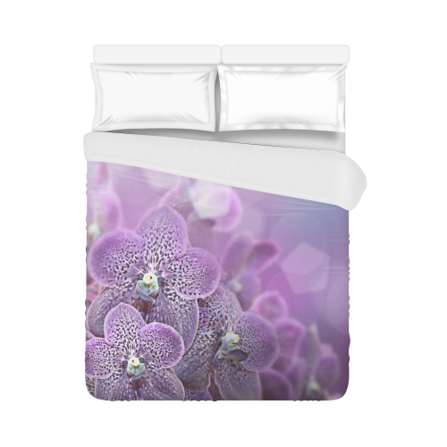 Misty Lavender Orchids Duvet Cover 86"x70" ( All-over-print)