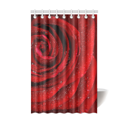 Red rosa Shower Curtain 48"x72"