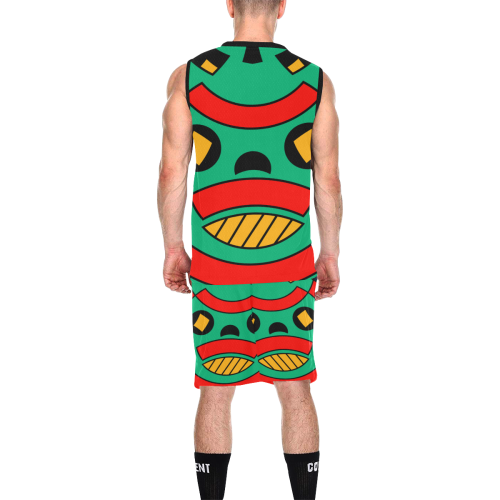 African Scary Tribal All Over Print Basketball Uniform