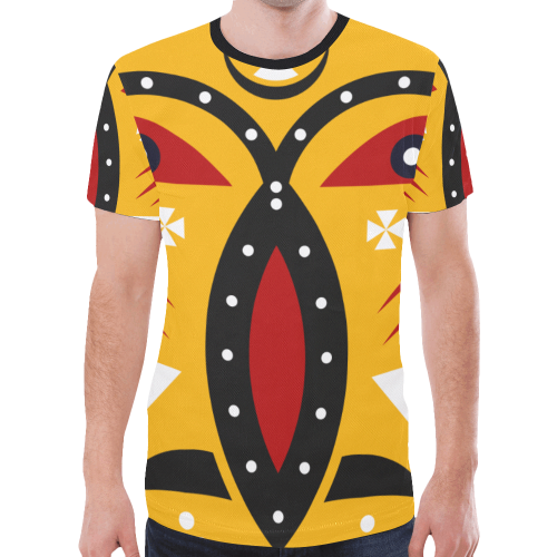 kuba tribal New All Over Print T-shirt for Men/Large Size (Model T45)